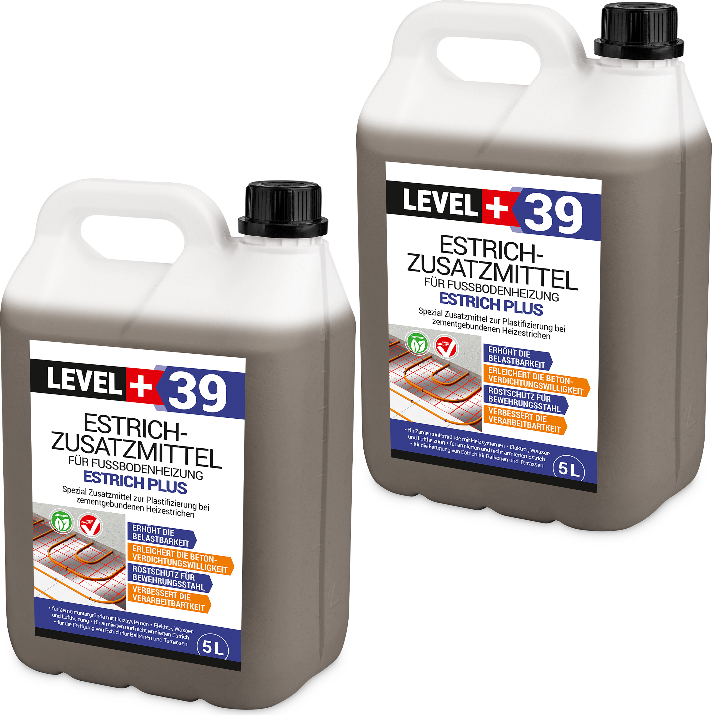 Hangato GmbH Estrichzusatzmittel 10L Fussbodenheizung Heizestrich - Zementestrich Profi L+39 RM39_10