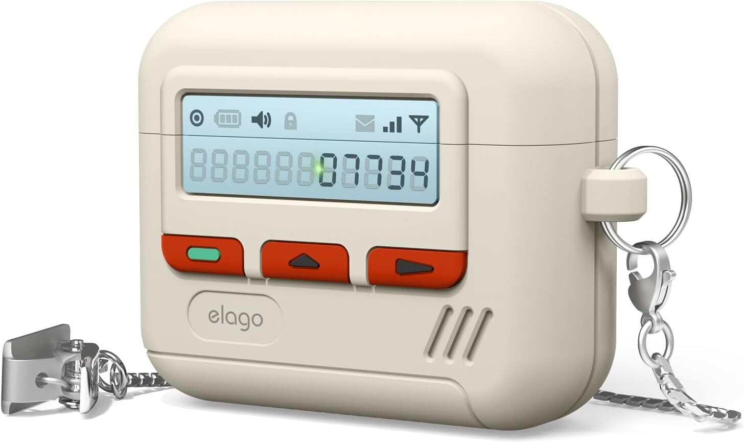 Elago Pager Hang Case für AirPods 4 Classic Weiß EAP4PAGER-HANG-CWH
