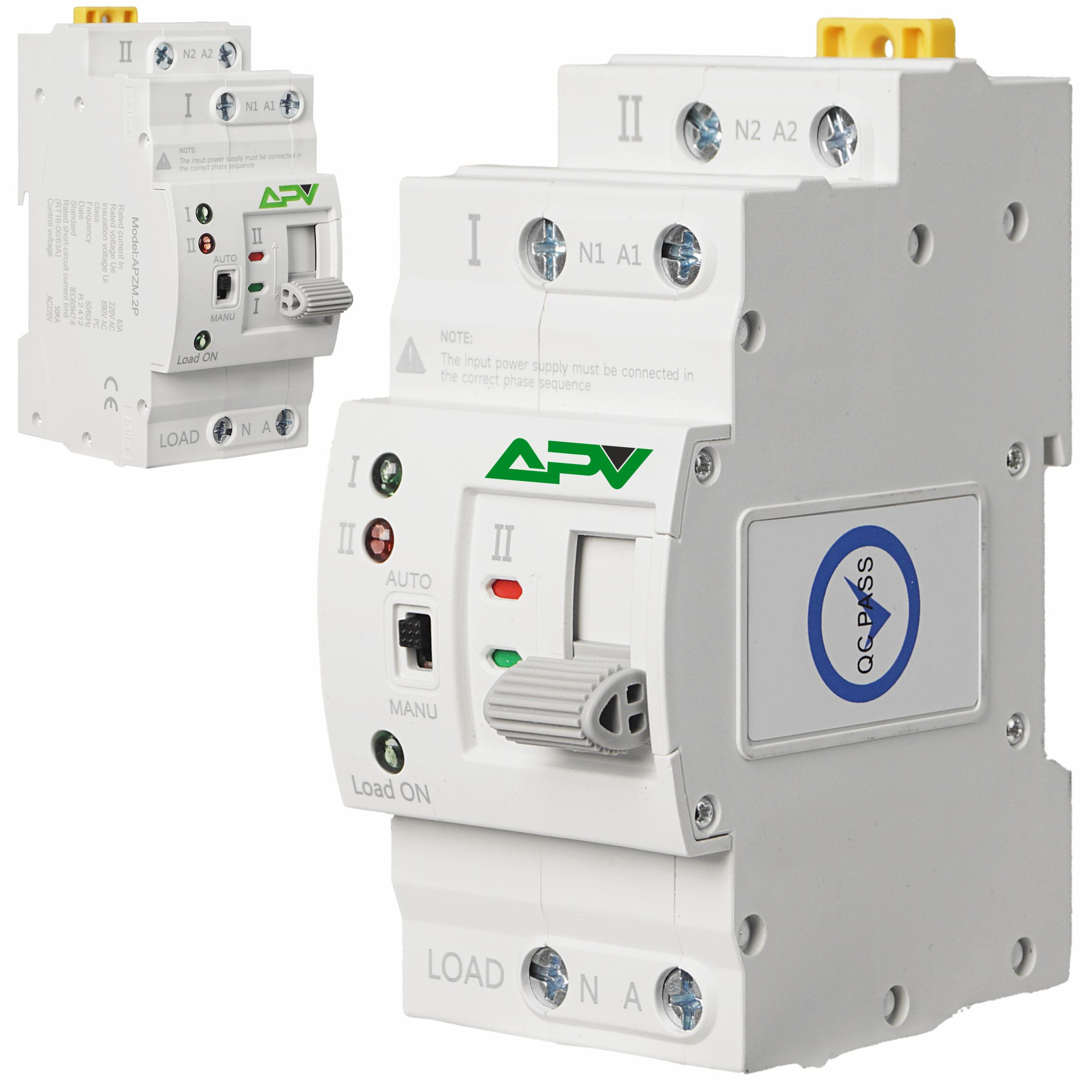 Adelid Dual Power Automatischer Transferschalter Umschalter Wahlschalter 2P 63A PV APZM.2P