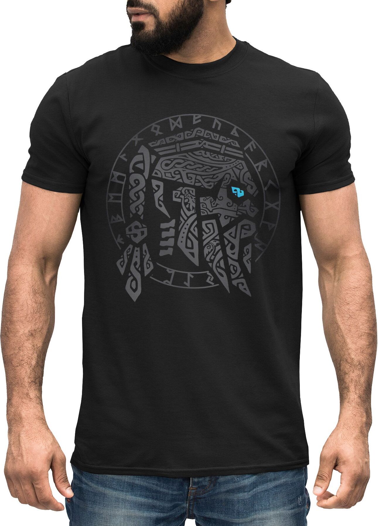 Neverless Herren Tanktop 'Valhalla Northland' – Mit Valknut-Runen-Motiv, Aus 100% Baumwolle (Slim Fit)