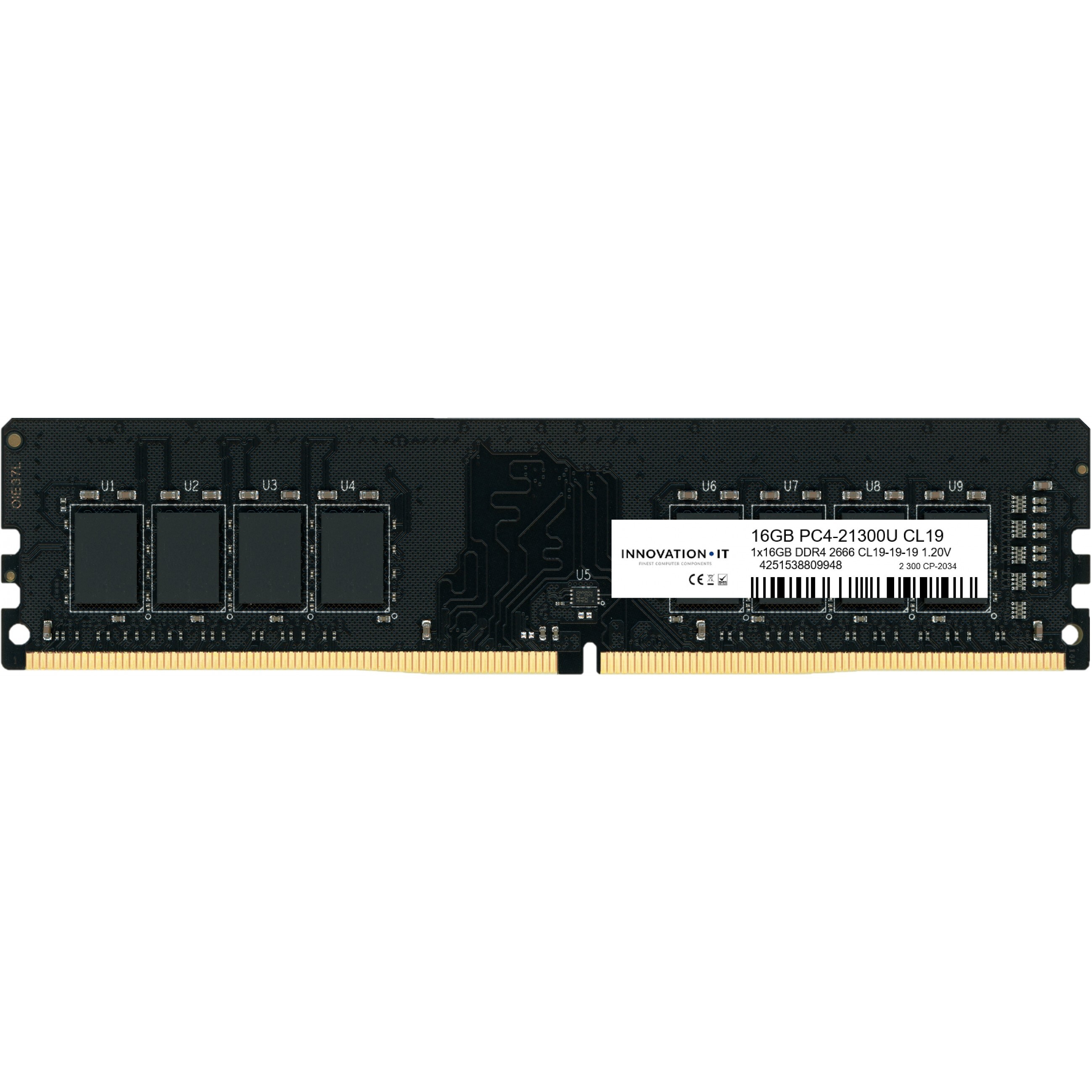 Innovation-Pc Innovation IT 2666 16 GB CL19-19-19 1,20 V LD 8-Chip – 16 GB – 1 x 16 GB – DDR4 – 2666 MHz – 288-Pin-DIMM INNO16G26662GS