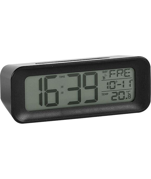 Atlanta 1876/7 Wecker Funk Funkwecker digital schwarz mit Licht Digitalwecker