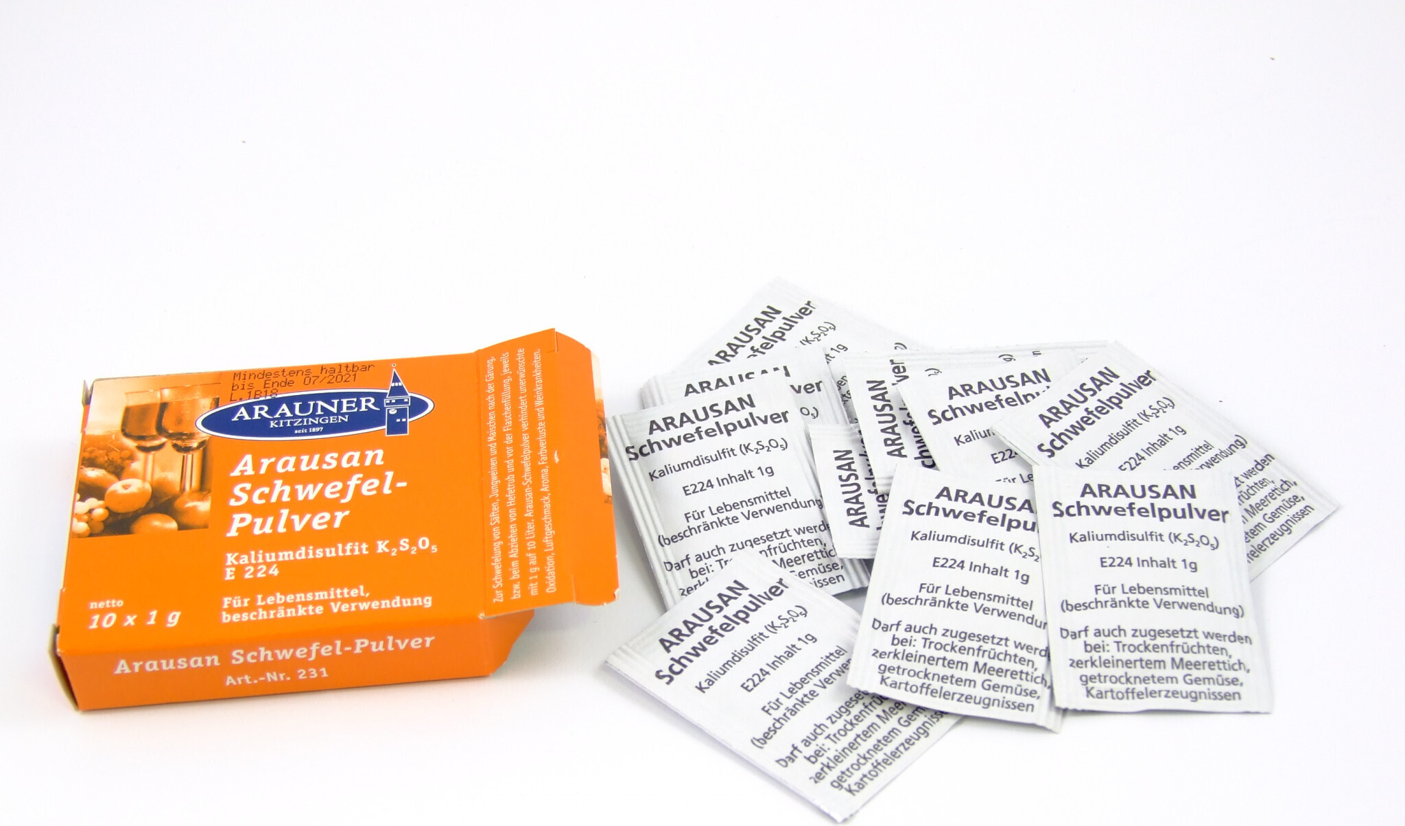 Joenos Wineguard Schwefelpulver – Kaliumdisulfit E224 Für Weinherstellung, Made In Germany 10g