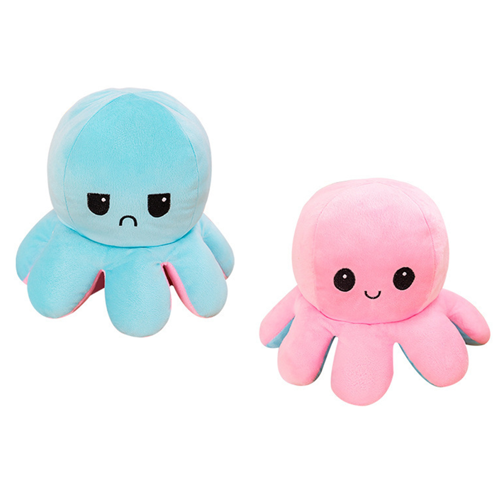 Spielzeug Flip-Plüschtier Octopus Toy Doppelseitiges Wendepuppe Stofftierpuppe 