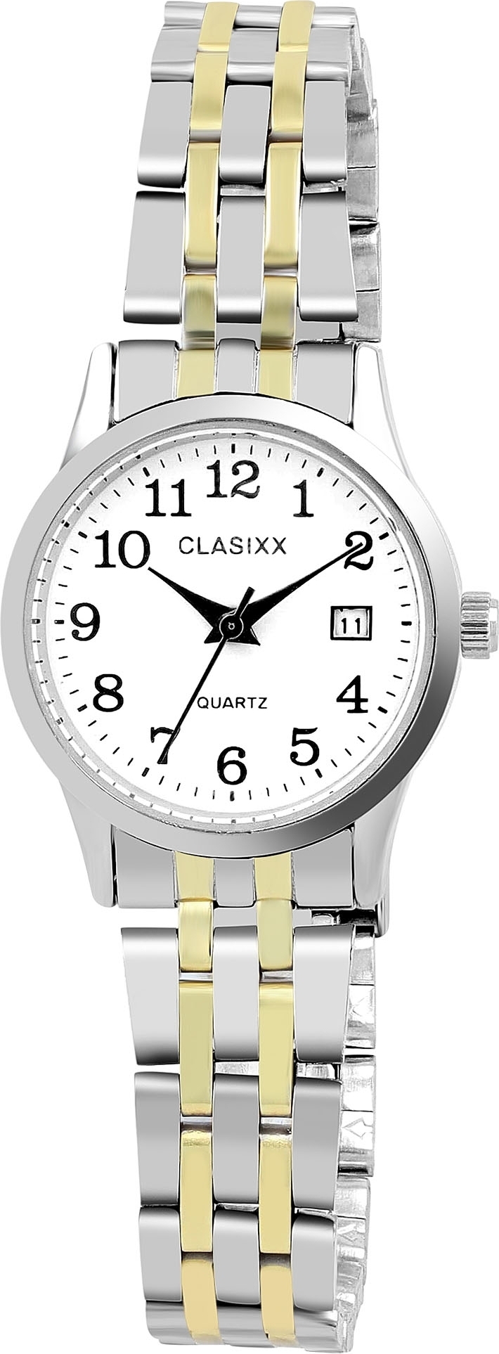 Clasixx Classix Damenuhr mit Gliederarmband, Edelstahl
