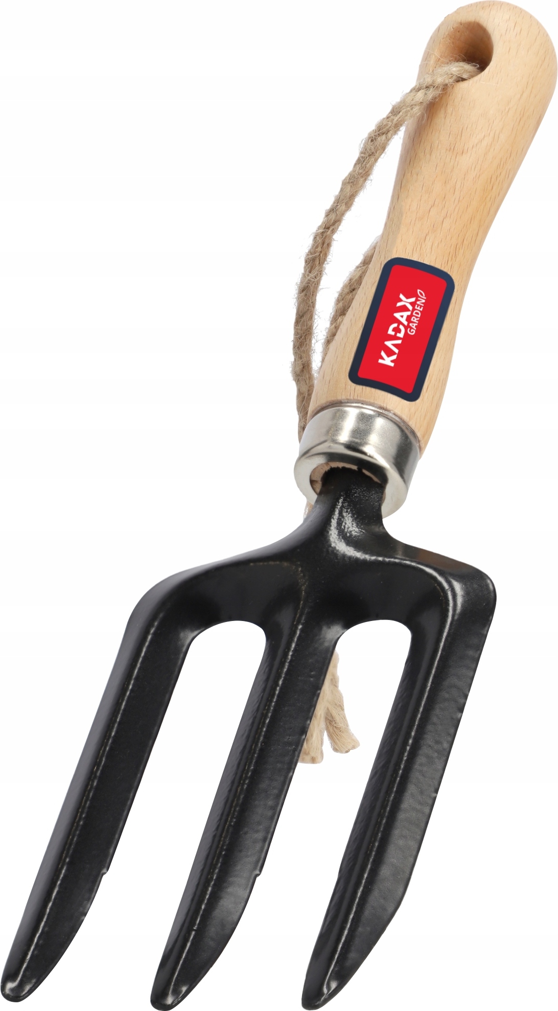 KADAX kleine Blumengabel aus Metall, Grabegabel mit bequemem Holzgriff, Gartengabel, Grabeforke K3503