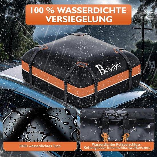 OEM Autodakbox 425 Liter, 1000D Wasserfest, 15 Kubikmeter, Orange/ Schwarz, für alle Fahrzeuge 2026