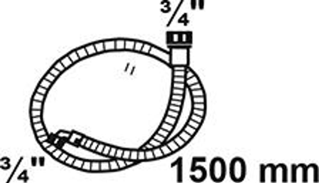 KIRCHHOFF WAS Zulaufschlauch, 3/4IG x 1,5 m x 3/4IG, 10bar/25°C u12949