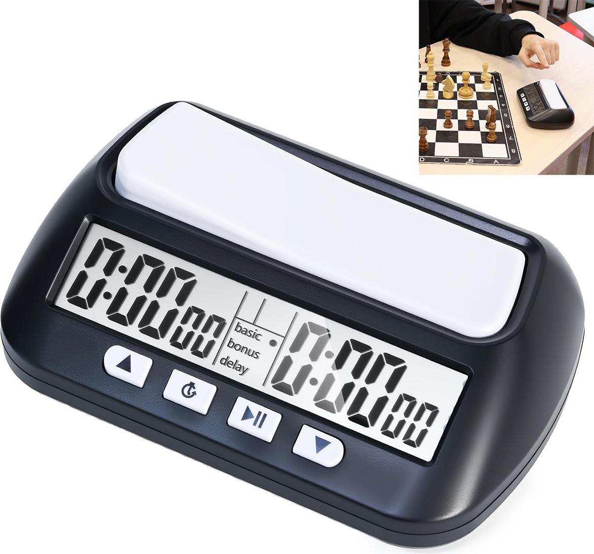 Slyrun Schach Timer, Digital, International, Xiangqi, Go, Portabel, ABS Gehäuse, Schwarz KAUF-QYSP-OS755-016