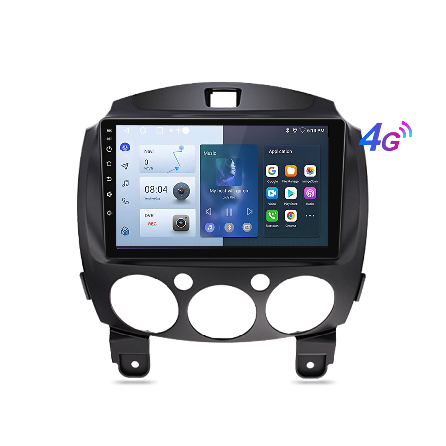 Awesafe 1+16G carplay 8kern autoradio 9''Android13 Für Mazda2 2007-2013 GPS 4GSIM Navi DAB BT WIFI SWC RDS DSP XT594.Mazda2