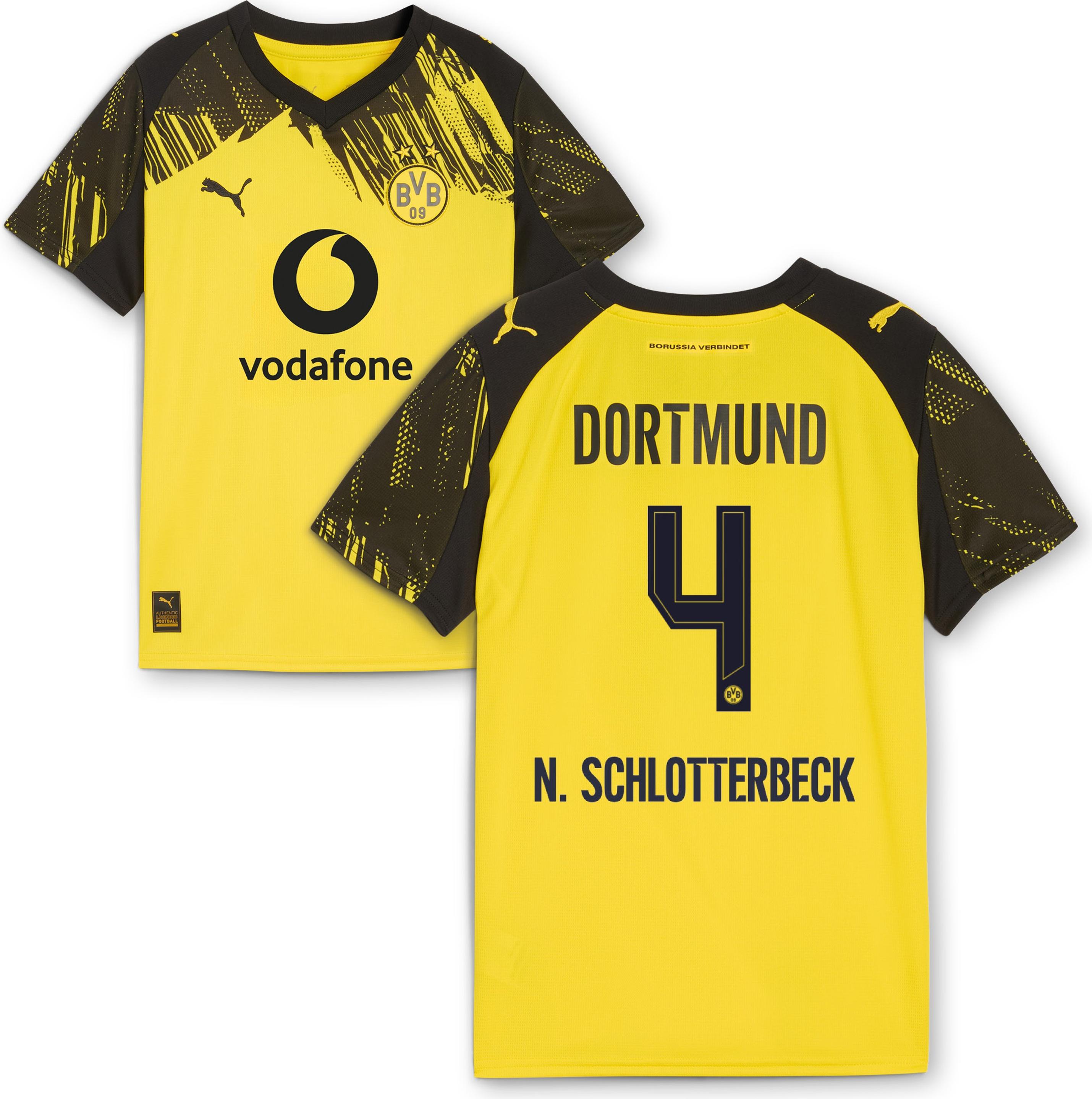 PUMA BVB Heimtrikot Kinder Saison 2025/26 Flock: Schlotterbeck - Größe: 140