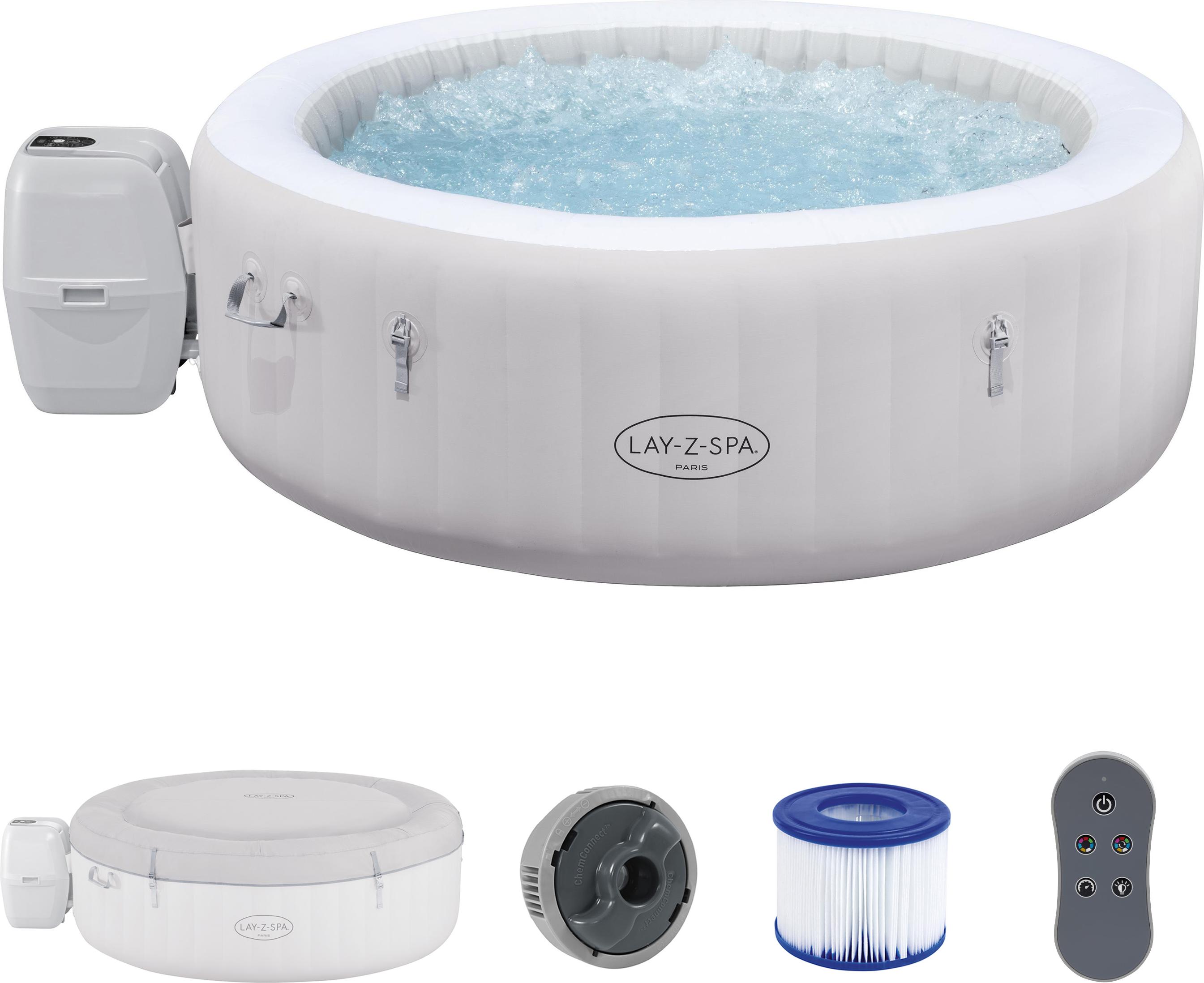 LAY-Z-SPA LED Whirlpool Paris AirJet Ø 196 x 66 cm, rund