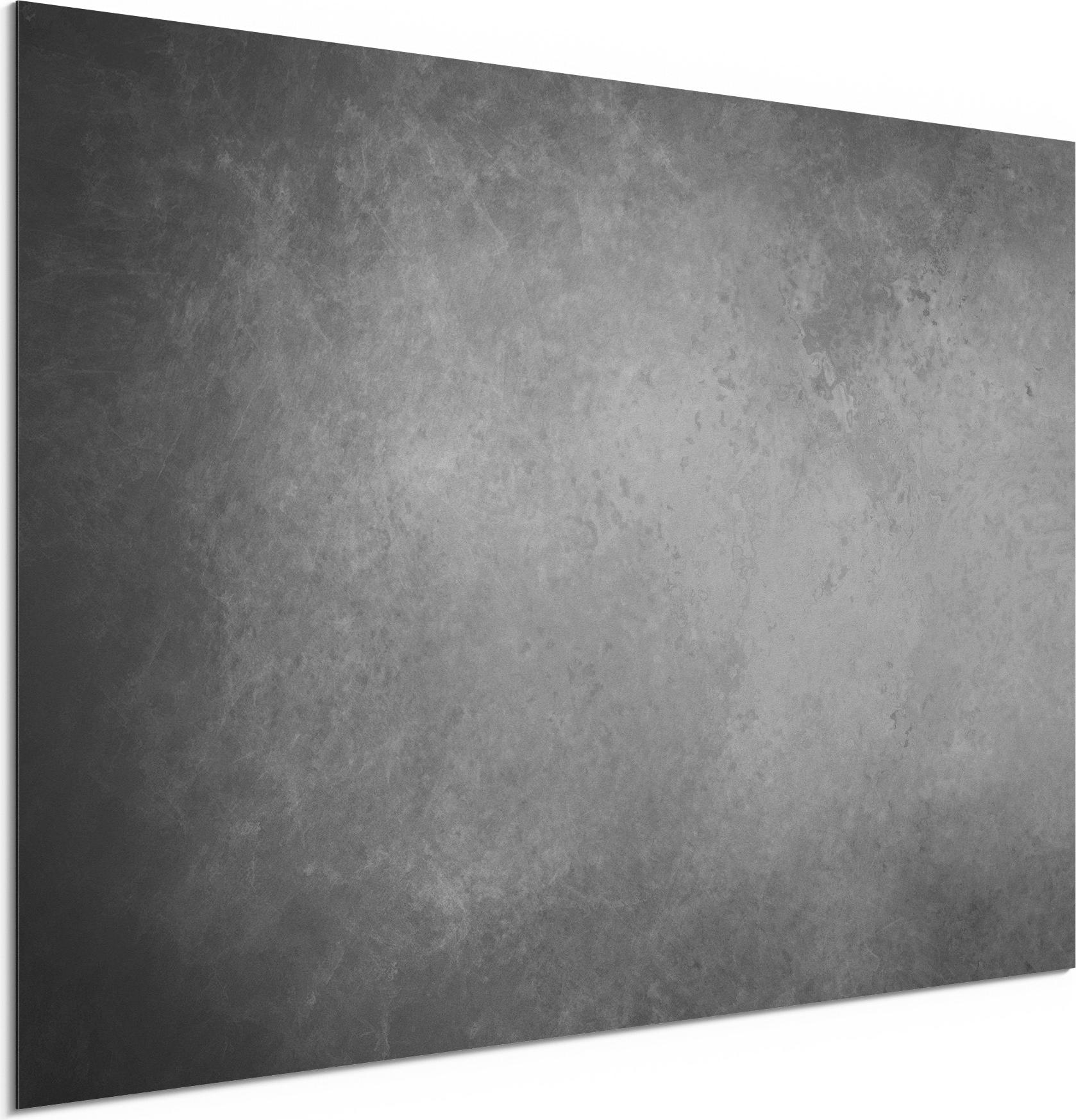 DEQORI Alu-Dibond Bild Weiß 60x40 cm 'Leere Schultafel' Wandbild Metall dünn Design AD-60-40-W-1951-UV