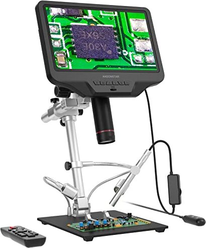 Andonstar AD409 Pro HDMI Digitalmikroskop Endoskop, 10,1 -Zoll -LCD -Bildschirmlötmikroskop, 300 -fache elektronische Kamera -Lötung der elektronische