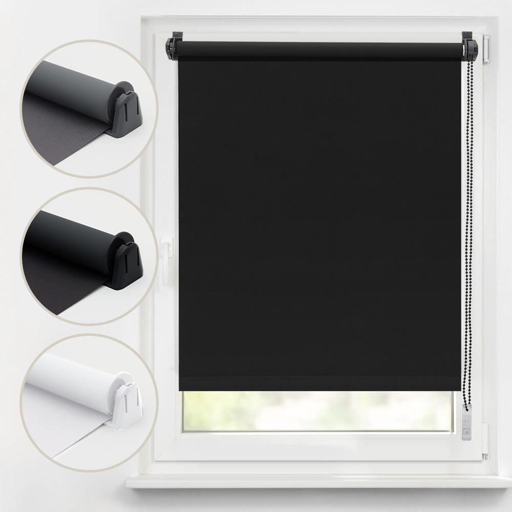 Verdunklungsrollo 50x150cm Schwarz Thermorollo Fensterrollo
