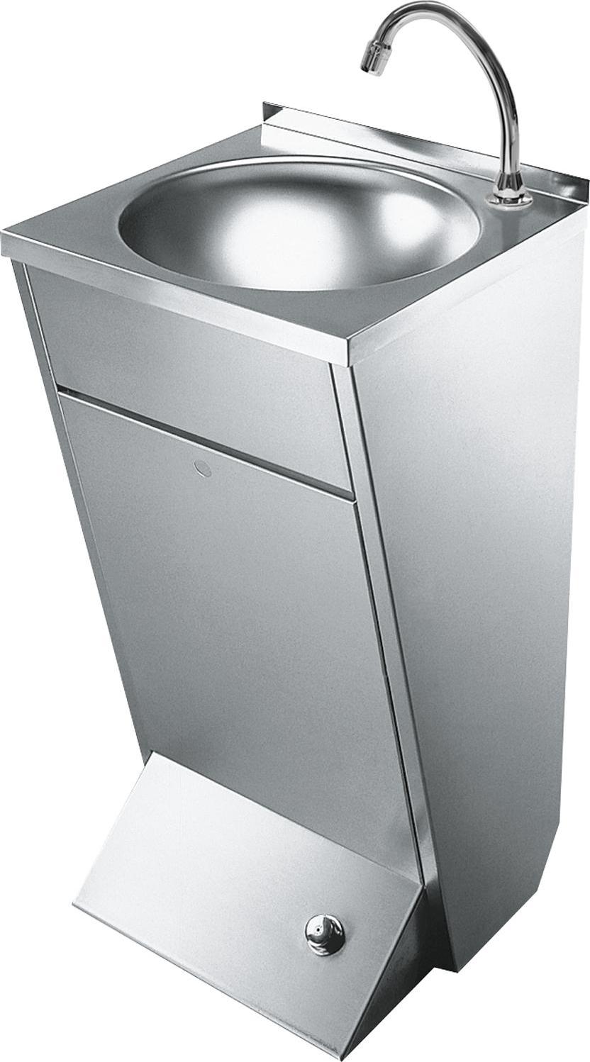 KWC AR Einzelwaschtisch, ANIMA, Edelstahl, 450x850x451 mm, Fußbetätigung 2000057084