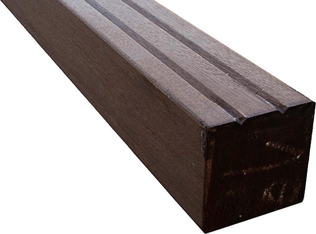 kA Konstruktionsholz/Pfosten/Unterkonstruktion Tauari KD 70x70mm, Länge 2,00m, 4-s.geh. mit V-Nuten SW12088