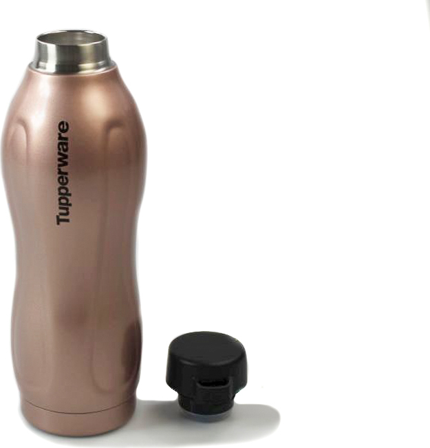 Tupperware Thermoflasche Fashion Flask 410 Ml – Pink Mit Blumenmuster, Ideal Für Unterwegs