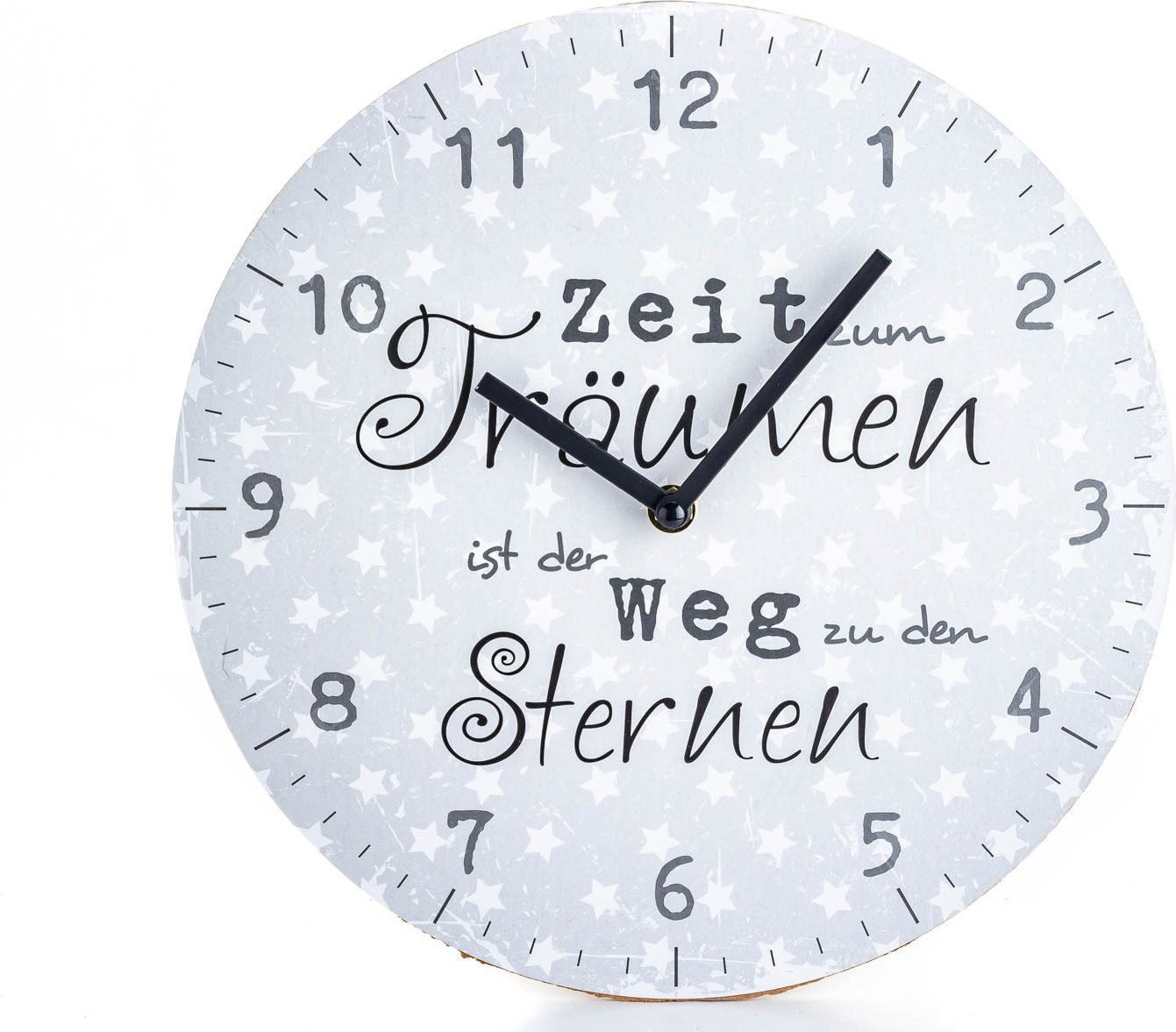 Cepewa Wanduhr mit Motivationsspruch Sterne 50954-Sterne
