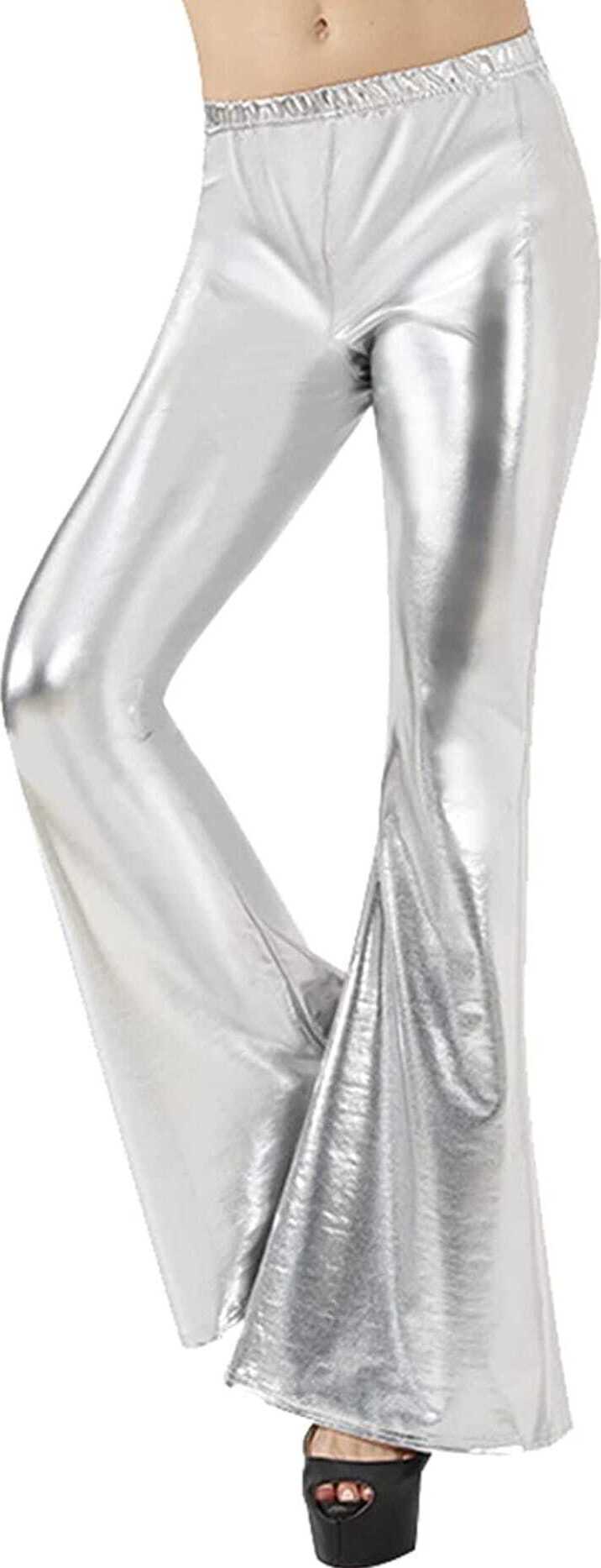 Pantaloni Harem Donna Metallicizzati A Vita Alta Con Paillettes, Elasticizzati E Con Tasche, Stile Hip Hop E Anni '70-'80 Per Discoteca E Feste