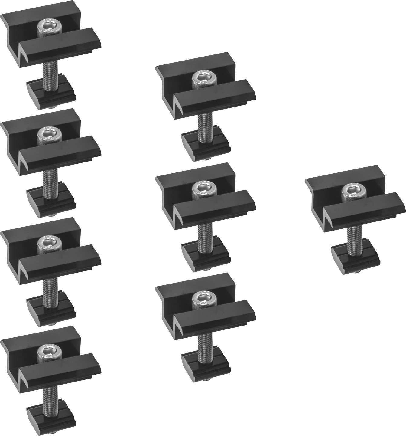 Avoltik 8er Set Solar Photovoltaik ALU Mittelklemme schwarz 35mm für Befestigung Schiene avoltik-3335041008