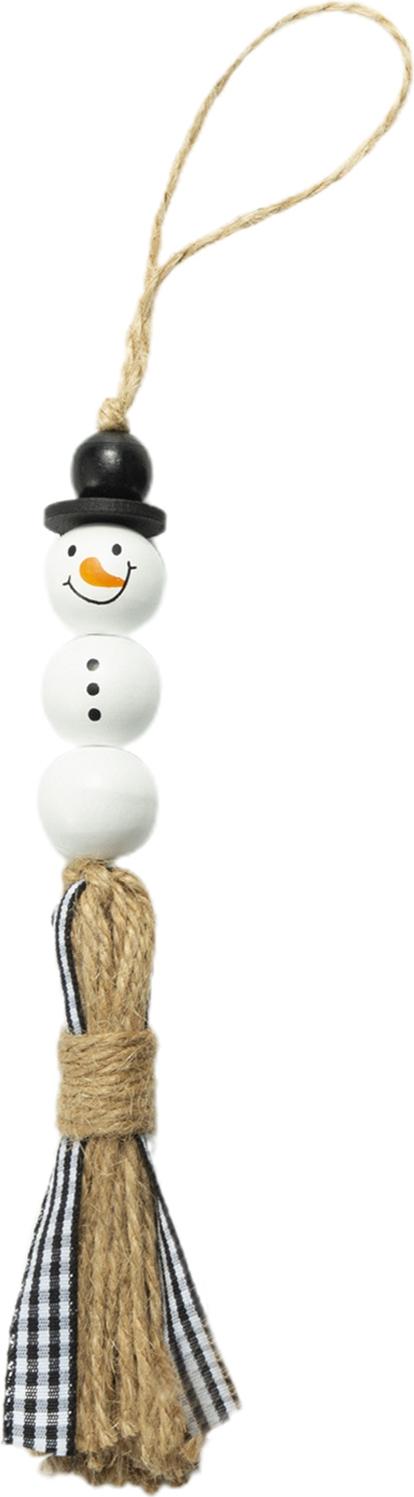Cocosity Schneemann Holzperlen Weihnachtsthema Bunte Holzperlen Holzperlen Schnur DIY Zubehör