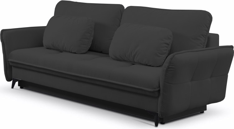 EURO-MEBLE Bequemes LARGO-Sofa (Black - Mono 248)