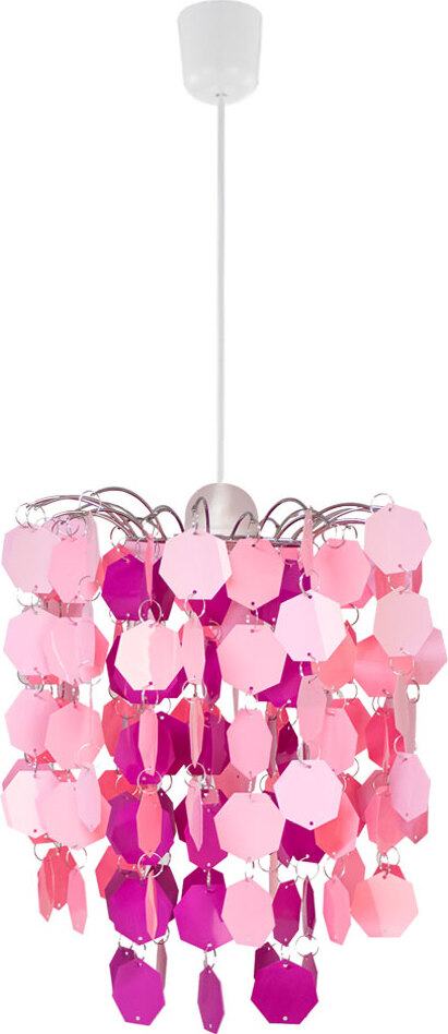 etc-shop RGB LED Hängeleuchte, rosa-pink, App- und Sprachsteuerung, 32 cm 124225
