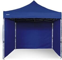 Faltpavillon 3x3m Stahl Standard - 4pcs volle Seitenwände - Blau Image