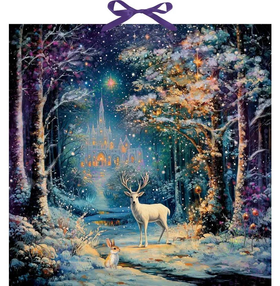 Nástenný adventný kalendár - Magický zimný les