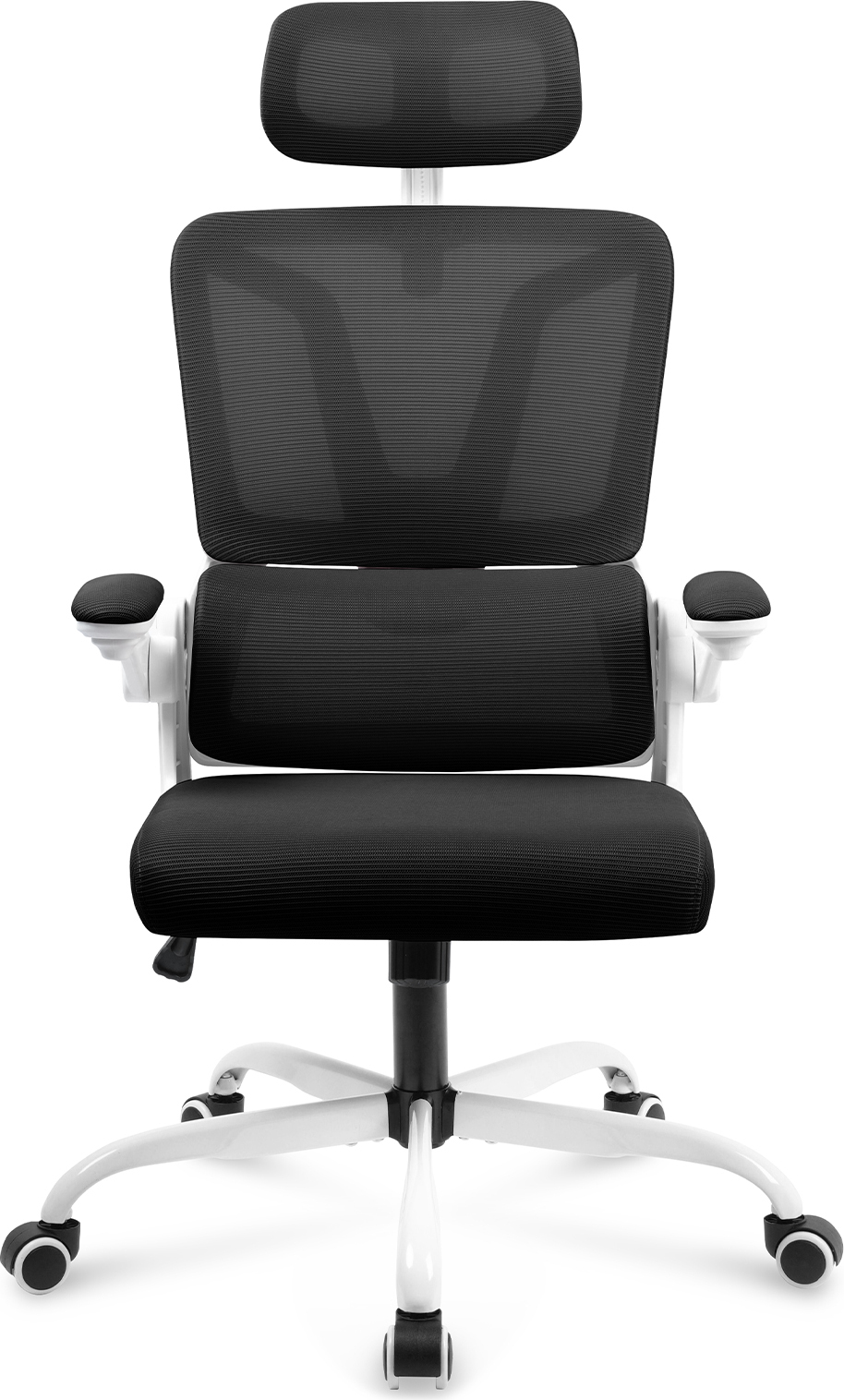 LARS360 Otočná stolička Ergonomická kancelárska stolička Kancelárska stolička s nastaviteľnou opierkou hlavy Kancelárska stolička Výškovo nastaviteľná počítačová stolička čierna