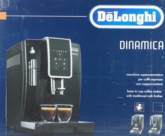De’Longhi ECAM 353.15.B, Espresso kávovar, 1,8 L, Kávové zrná, Mletá káva, Vstavaný mlynček, 1450 W, Čierna