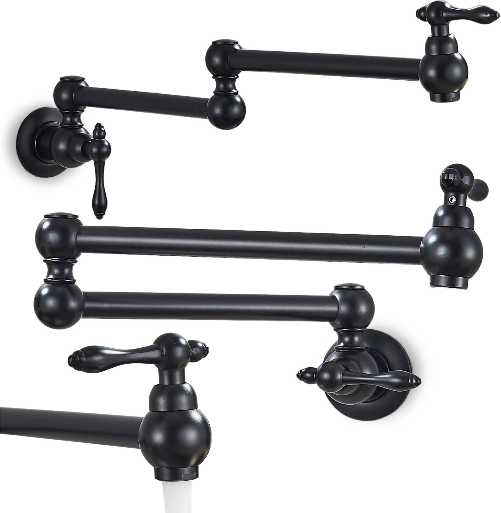 Küchenarmatur Ari CONCORD Klappauslauf Keramikventil Schwarz