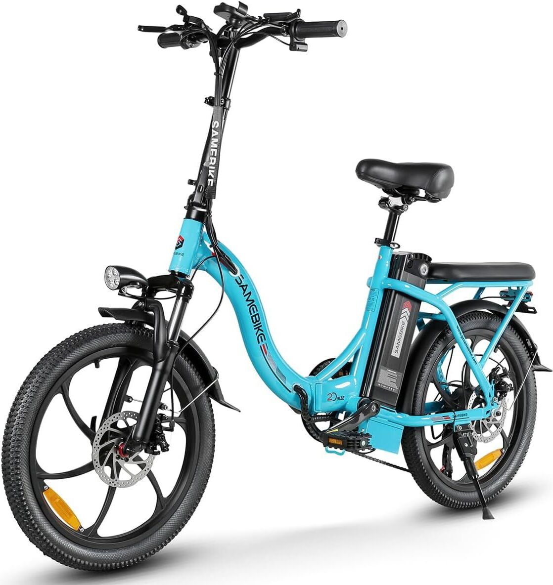 20 palcový bicykel dámsky bicykel mestský elektrický bicykel pneumatiky skladací bicykel 36V / 12Ah batéria, off-road horský bicykel s prevodmi Shimano 7, mestské muži morská modrá