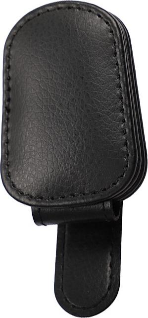 INF Kunstleder Auto Sonnenblenden Brillenhalter Clip - Multifunktionaler Organizer Schwarz 394152