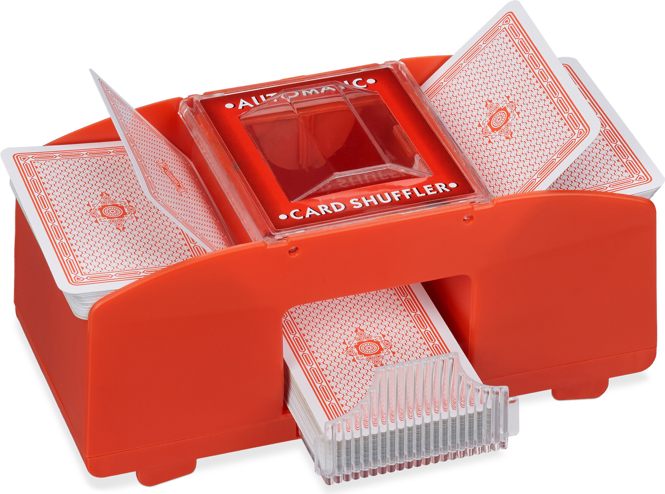 relaxdays Kartenmischmaschine elektrisch 2 Decks 10039699_0