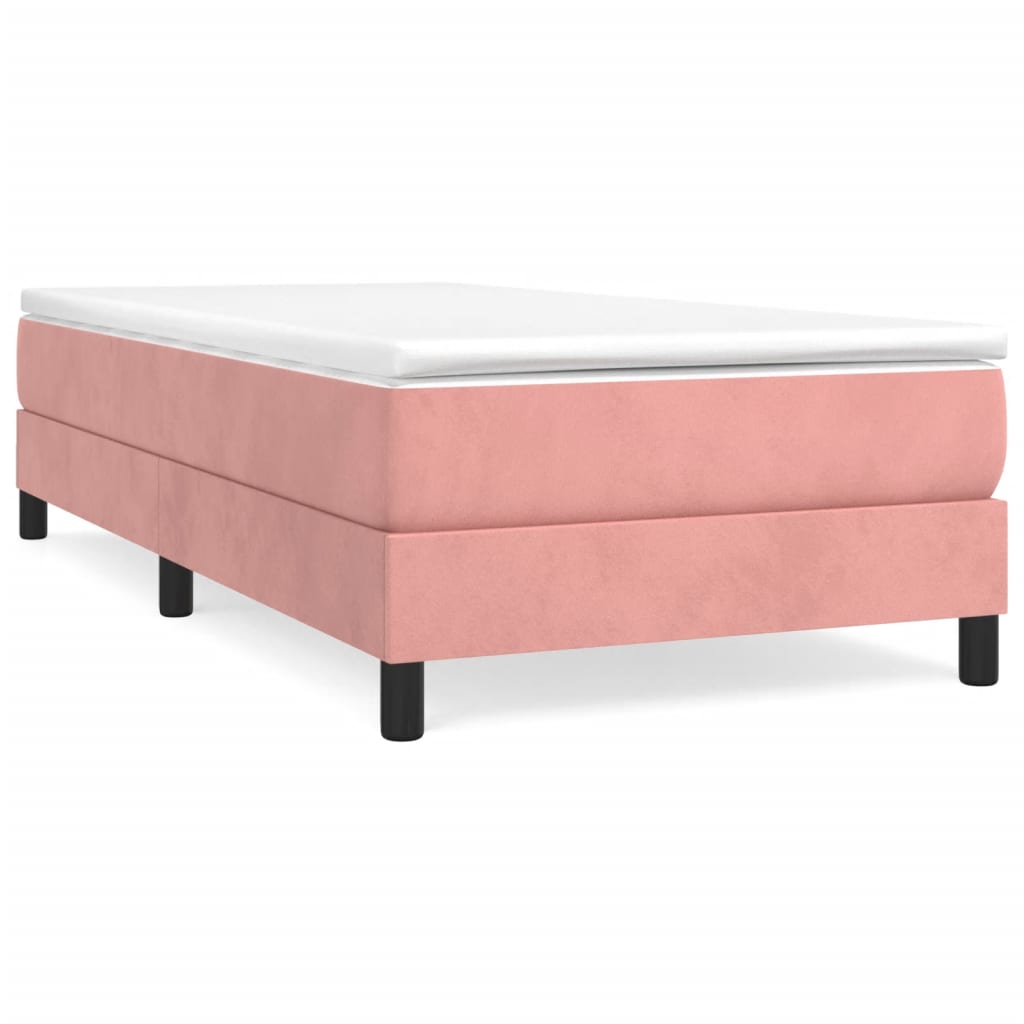 vidaXL Box spring bed Pink 90x200 cm Velvet Kaufland.sk