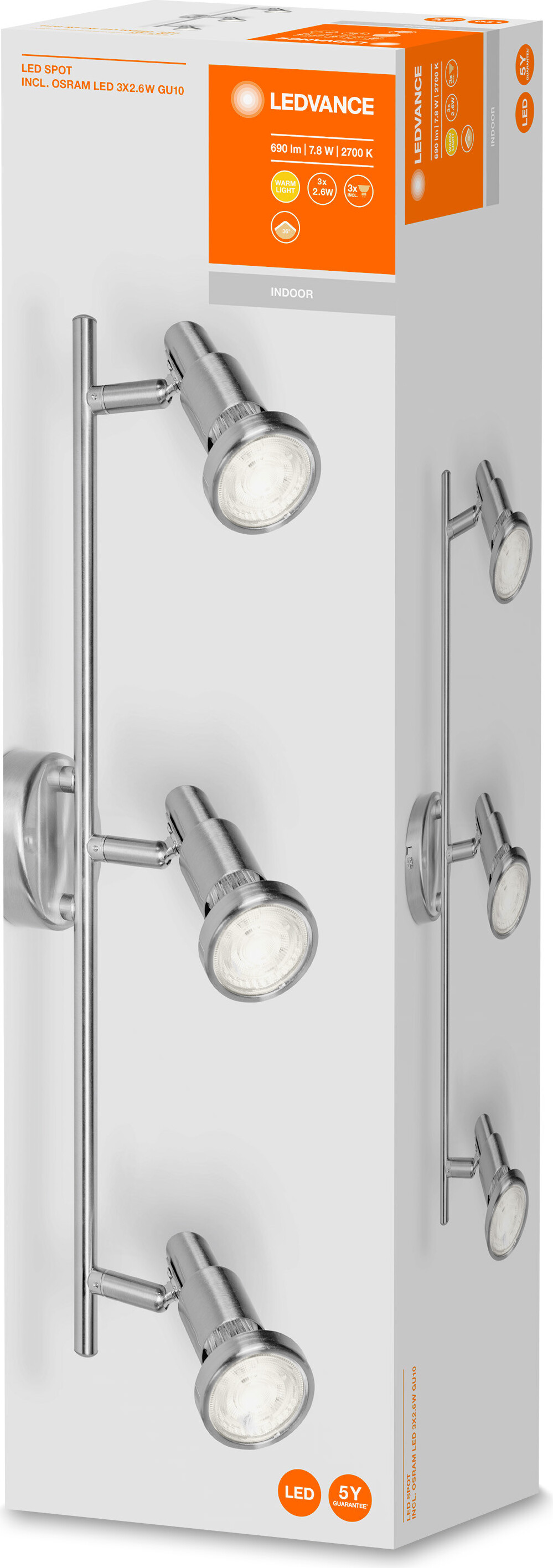 LEDVANCE SPOT Flchenleuchte Spot GU10 LED 7,8 W F 1713759