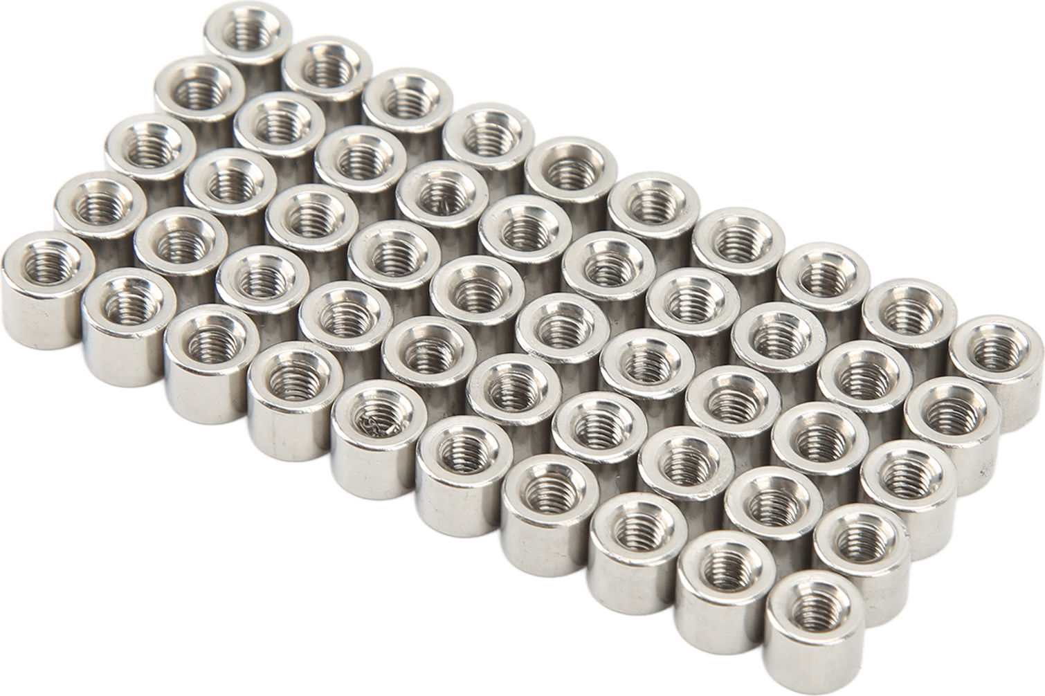 Cocosity Überwurfmutter Satz,Runde Überwurfmutter,Innengewinde Überwurfmutter,Zylindrische Überwurfmutter,Edelstahl Überwurfmutter,M3 Gewinde Überwurfmutter M3x0.5-6 L5mm