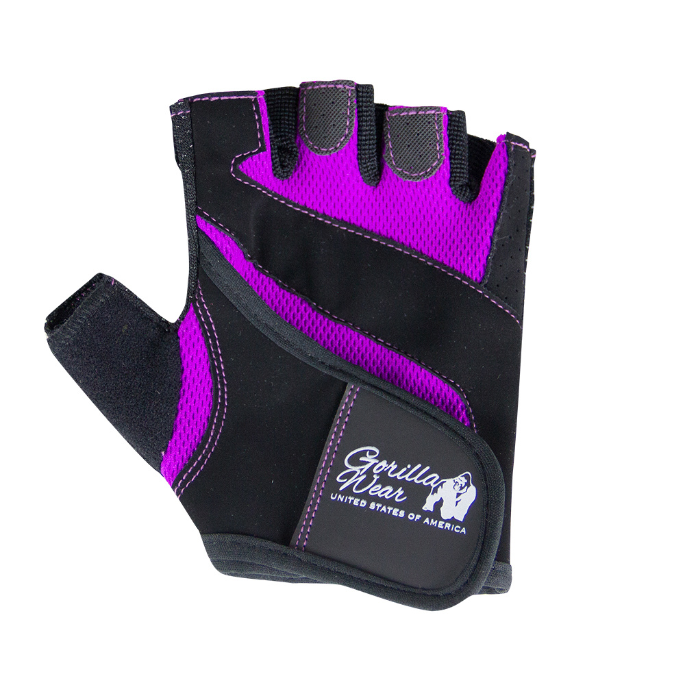 Gorilla Wear Damen Fitnesshandschuhe – Fitnesshandschuhe – Schwarz/Lila – S 12180
