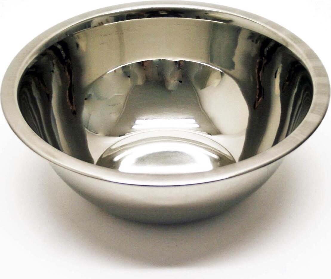Schüssel Edelstahl Deko Rührschüssel D= 24 cm Höhe ca. 9 cm silberfarben Schulz 10070 210070