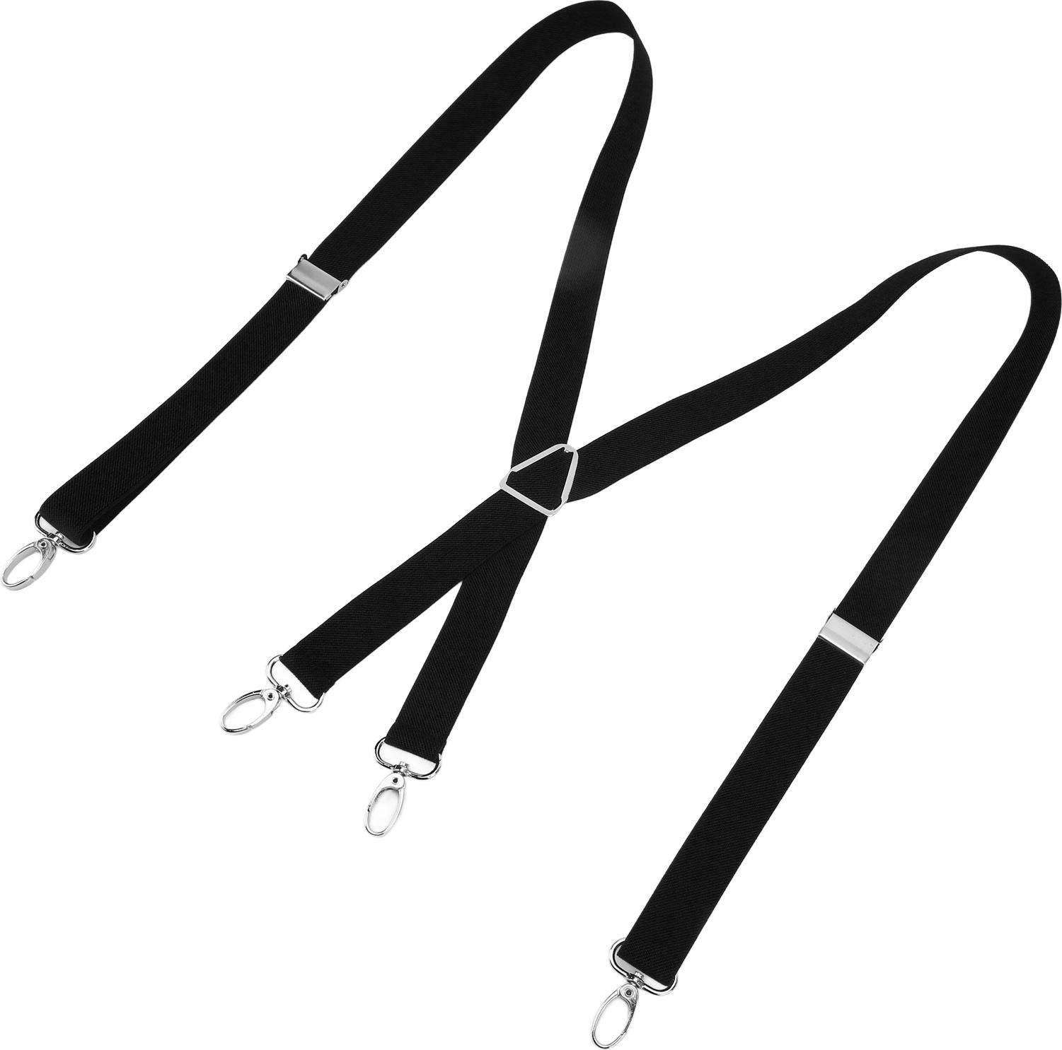 Cocosity TIKATARER Schwarze Hosentr?ger, Herren-Hosentr?ger, Verstellbar, Dehnbar, 2,5 X 110 Cm, Hosentr?ger fr Herren, Bequeme Herren-Hosentr?ger fr Anzughosen, Passend fr Hosen mit 4