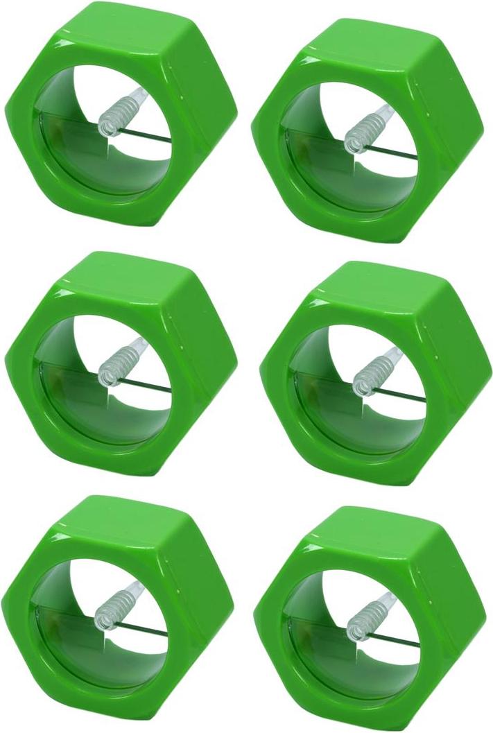 BAYLI 6er Set Gurkenreibe Spiralschneider manuell – Gemüseschneider für Gurken, Zucchini & Co. – Gurkenschneider, Gemüseschneider, Grün – für dekorative Spiralen