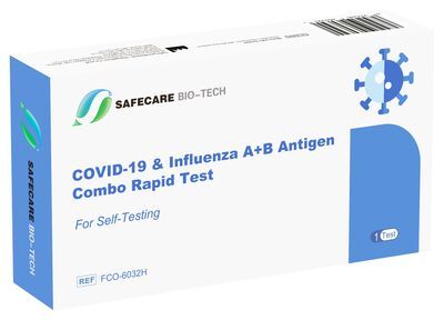 Safecare Biotech (Hangzhou) Co. 3 in 1 Safecare 10x COMBO BIO-TECH COVID-19 & Antigen Influenza A+B & Grippe Nasal Schnelltest Rapid Test Corona Laien Covit | CE 2934 | + BLT Desinf.