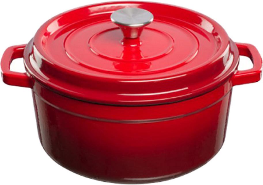 Koopmann International b.v. Grand feu Emailierter Gusseiserner Topf 4,7 l in Rot FEURED
