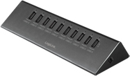 LogiLink USB2.0 10-Port Aluminum Hub - Hub - 10 x USB 2.0