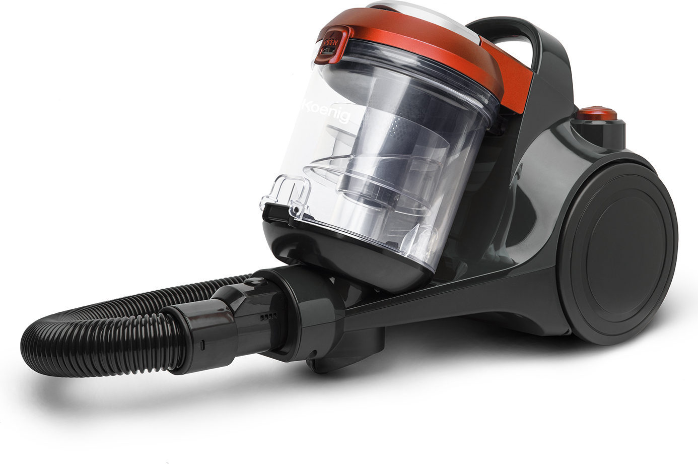 H.Koenig STC58, vysávač, červený, 850 W, 2,5 l, 79 decibelov