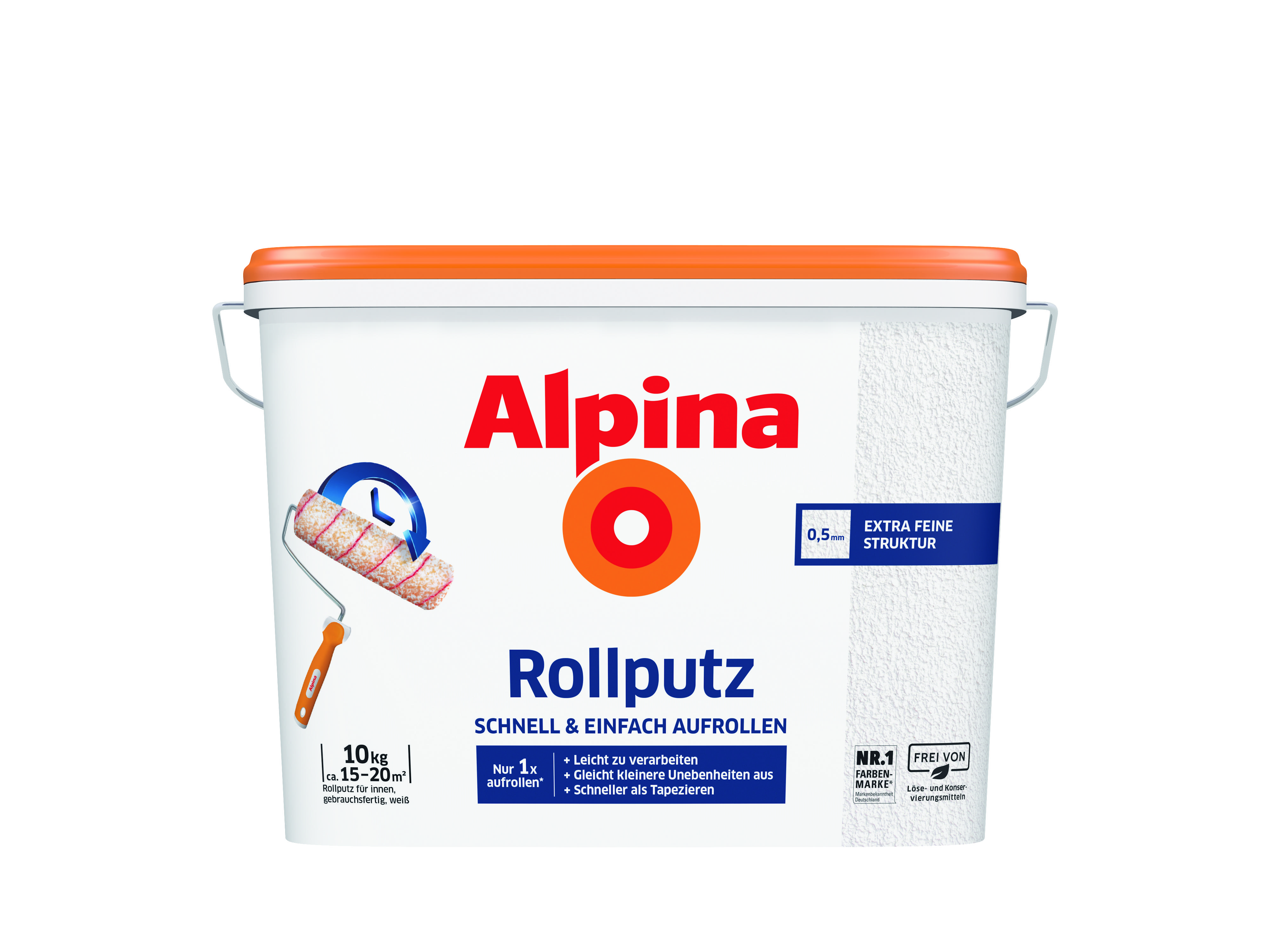 Alpina Rollputz 10 kg 0,5 mm Körnung weiß 999403