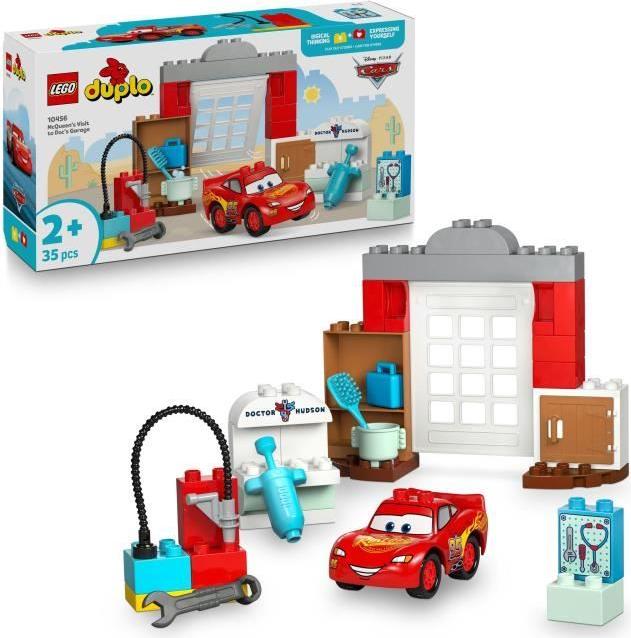 LEGO DUPLO Disney Pixar Cars 10456 McQueenova návšteva v Docovej garáži, stavebnice pre 2-ročné deti