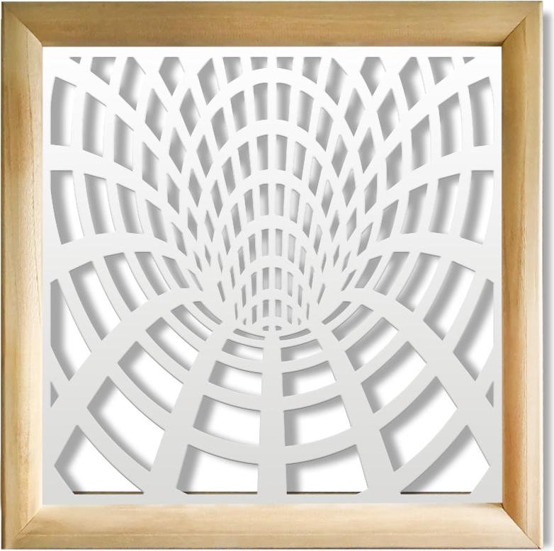 SIGNORBIT BLACKHOLE - Moduli Decorativi in holz e PVC 48x48 cm weiß